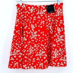 Banana Republic Ditzy Floral Textured Swing Skirt